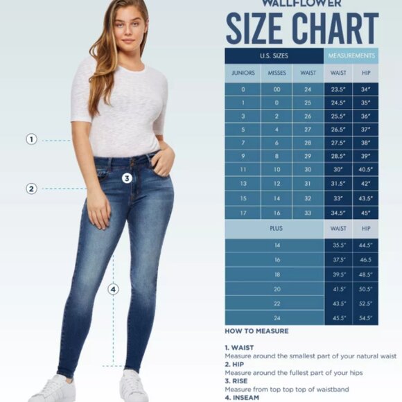 Wallflower Women's Bling Luscious Curvy Bootcut Jeans Size 1 Clarke Wash - Picture 2 of 2